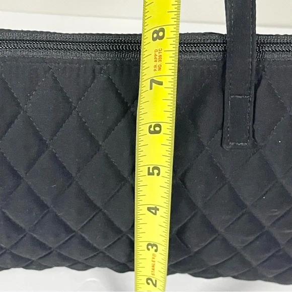 Vera Bradley Black Quilted Shoulder Handbag Tote – Everyday Classic Bag - Picture 2 of 10